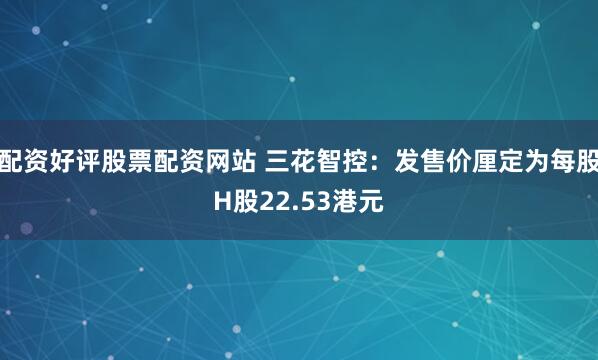 配资好评股票配资网站 三花智控：发售价厘定为每股H股22.53港元